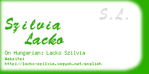 szilvia lacko business card